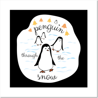 Penguin Through the Snow, Jingle Bells Posters and Art